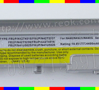 ☆REOK☆ 全新 LENOVO 聯想 N440 N440A N440G 42T4515 3000 N200 41U5026 42T4516 42T5237 41U5025 42T5236 42T4515 筆電電池