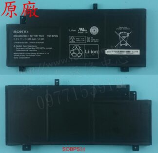 SONY 索尼 SVF15A1DDXB SVF15A1S2ES SVF15AA1QP 原廠筆電電池 BPS34