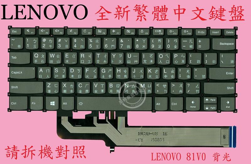 Lenovo 聯想 S540-14IML 81NF S540-14API 81NH 繁體中文背光鍵盤 81V0
